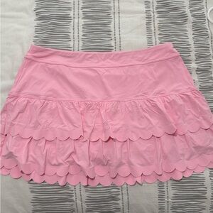 Lilly Pulitzer Pink Scalloped Mini Skirt